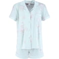 thumbnail image 1 of CTM  Floral Notched Collar Short Pajama Set (Women), 1 of 6
