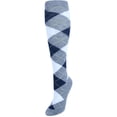 thumbnail image 1 of CTM  Fun Colored Argyle Plaid Knee High Socks (1 Pair) (Women), 1 of 2