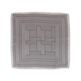 thumbnail image 1 of CTM  Geometric Stripe Pattern Silky Square Scarf (Women), 1 of 3