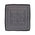 thumbnail image 1 of CTM  Geometric Stripe Pattern Silky Square Scarf (Women), 1 of 3