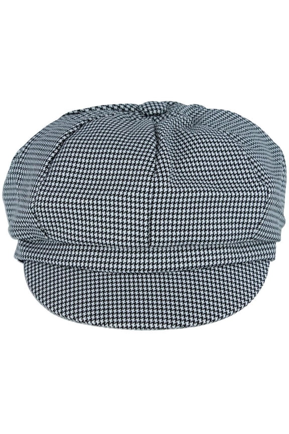 Girl's Houndstooth Cabbie Hat