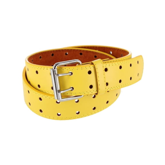 CTM Girl's Perforated Casual Belt with Roller Buckle