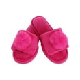 thumbnail image 1 of CTM Girl's Soft Pom Open Toe Slide Slippers, 1 of 5