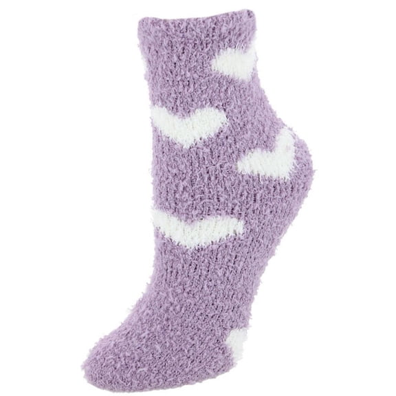 CTM  Hearts Soft and Cozy Lounge Socks by Wootie (1 Pair) (Women)