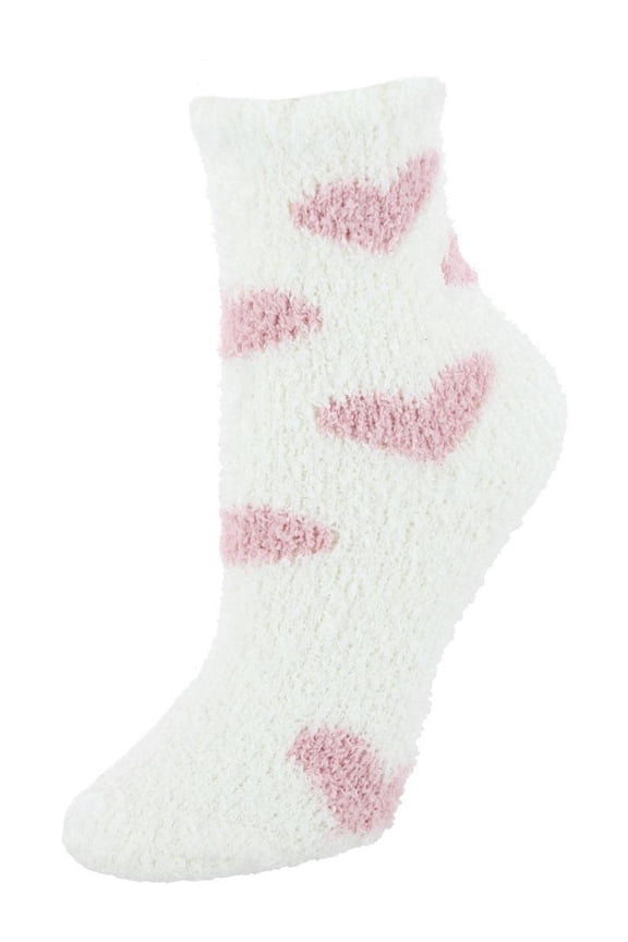 Hearts Soft and Cozy Lounge Socks by Wootie (1 Pair) (Women)