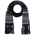 thumbnail image 1 of CTM  Heavy Knit Winter Pattern Scarf (Men), 1 of 2