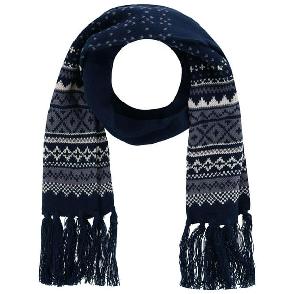 CTM Heavy Knit Winter Pattern Scarf (Men)