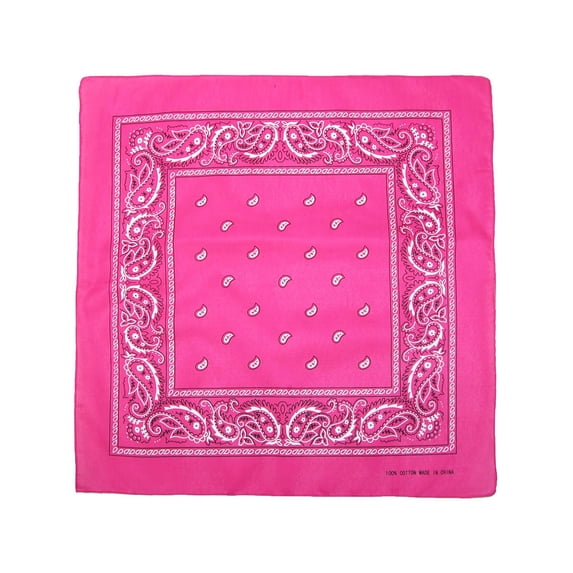 CTM Individually Folded & Packaged Paisley Print Cotton Bandana