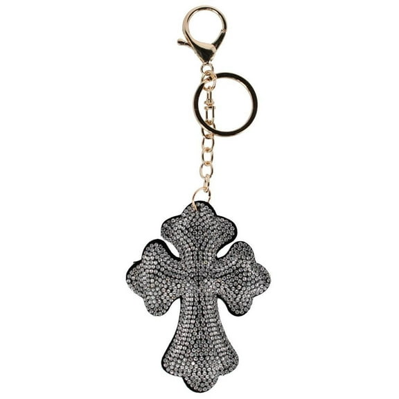 CTM  Iridescent Crystal Cross Bag Charm/Key Chain (Women)