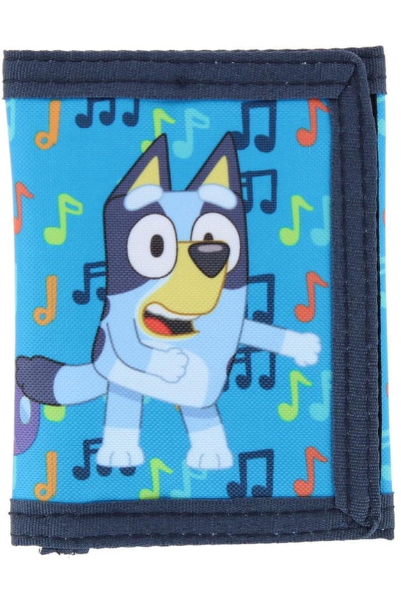 Kid's Disney Bluey & Bingo Friends Forever Hook & Loop Closure Tri-Fold Wallet