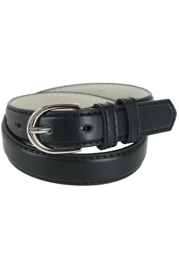 Kid's Leather 1 inch Basic Dress Belt