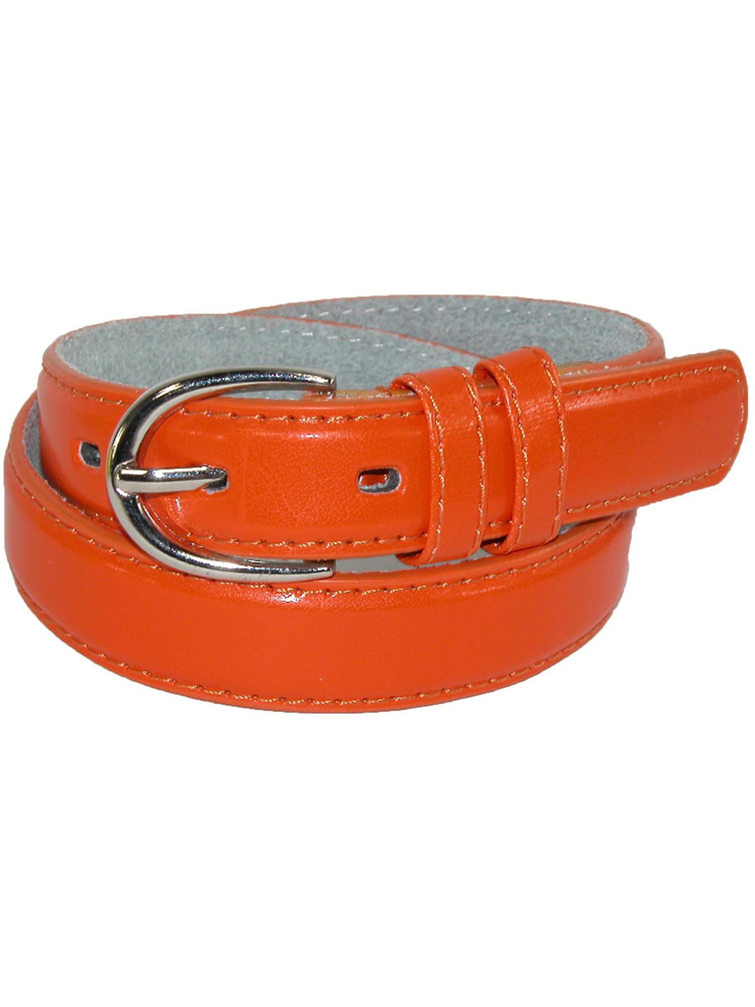 CTM Kid's Leather 1 inch Basic Dress Belt