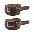 thumbnail image 1 of CTM Kid's Leather 1 inch Dress Belt with Square Buckle (Pack of 2), 1 of 3