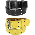 thumbnail image 1 of CTM Kid's Leather Two Hole Jean Belt (Pack of 2 Colors), 1 of 5