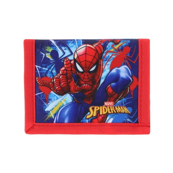 CTM Kid's Marvel Spiderman Power Hook & Loop Closure Bi Fold Wallet
