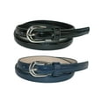 thumbnail image 1 of CTM Kid's 1/2 Inch Skinny Dress Belt (Pack of 2 Colors), 1 of 5