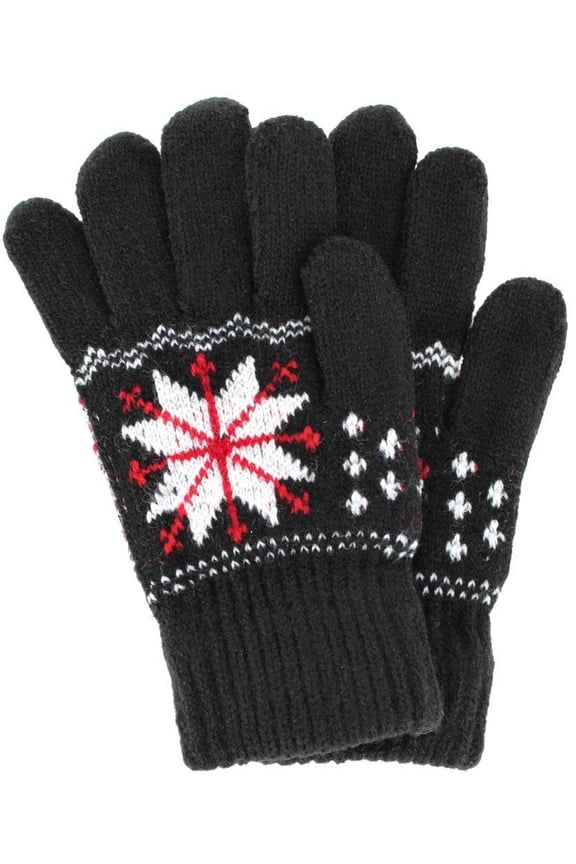 Kid's Snowflake Pattern Winter Gloves