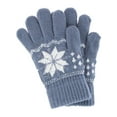 thumbnail image 1 of CTM Kid's Snowflake Pattern Winter Gloves, 1 of 4