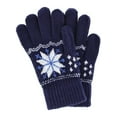 thumbnail image 1 of CTM Kid's Snowflake Pattern Winter Gloves, 1 of 4