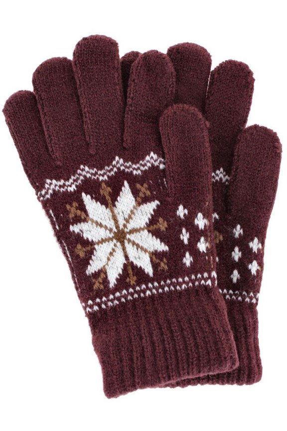 Kid's Snowflake Pattern Winter Gloves
