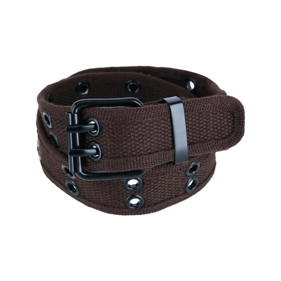 CTM Kids 2 Hole Roller Buckle Canvas Belt