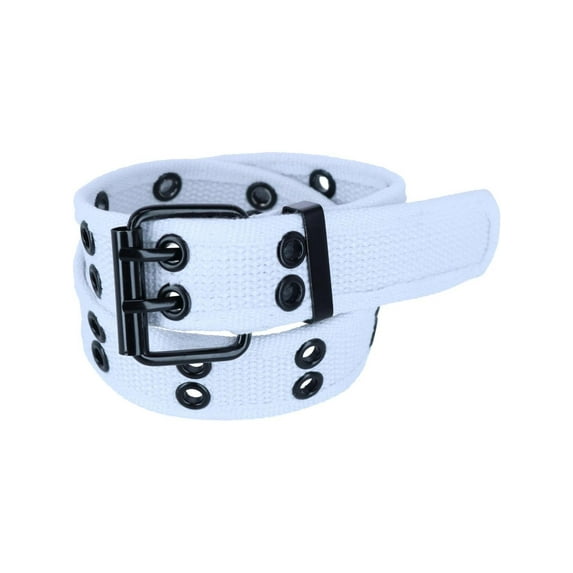 CTM Kids 2 Hole Roller Buckle Canvas Belt