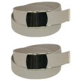 thumbnail image 1 of CTM Kids' Cotton Adjustable Belt with Brass Clamp Slide Buckle (Pack of 2), 1 of 3