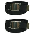 thumbnail image 1 of CTM Kids' Cotton Adjustable Belt with Brass Clamp Slide Buckle (Pack of 2), 1 of 3