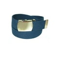 thumbnail image 1 of CTM Kids' Cotton Adjustable Belt with Brass Clamp Slide Buckle, 1 of 2