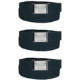 thumbnail image 1 of CTM Kids' Elastic Stretch Belt with Magnetic Buckle (Pack of 3), 1 of 3