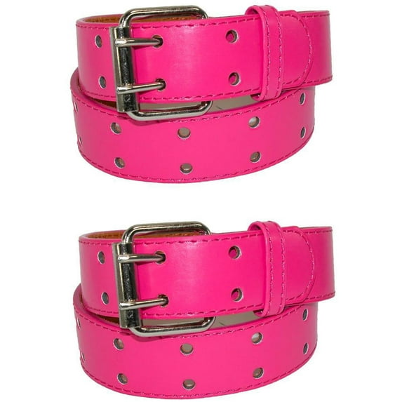 CTM Kids' 1 Inch Wide Leather Two Hole Jean Belt