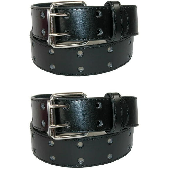 CTM Kids' 1 Inch Wide Leather Two Hole Jean Belt