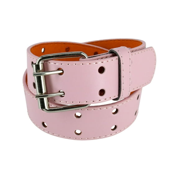 CTM Kids' 1 Inch Wide Leather Two Hole Jean Belt