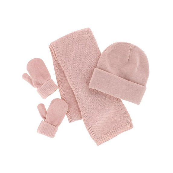 CTM Kids' One Size Winter Beanie Hat Mitten and Scarf Set by Wootie