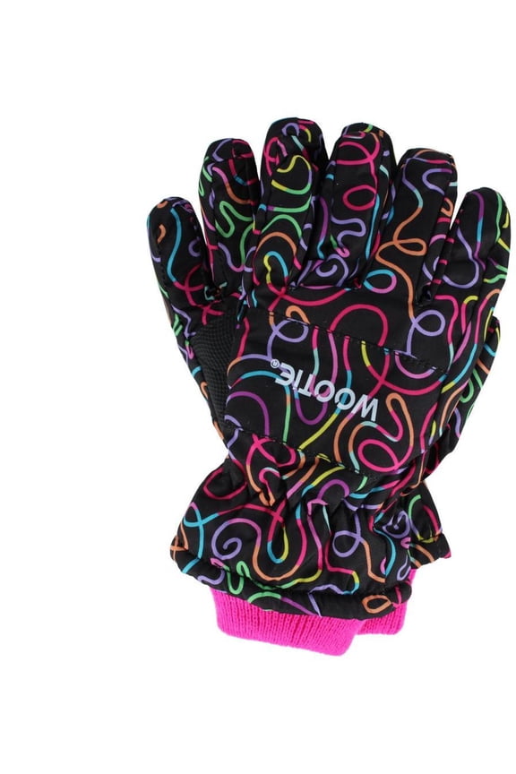 Kids' Print Design Winter Ski Gloves by Wootie