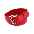 thumbnail image 1 of CTM Kids' Solid Bold Color Belt with Roller Buckle, 1 of 5