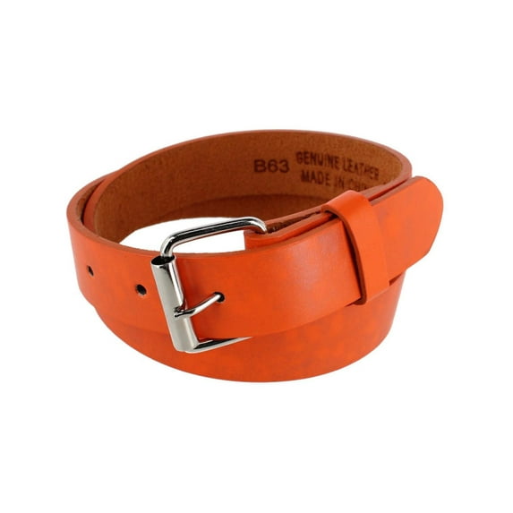 CTM Kids' Solid Bold Color Belt with Roller Buckle