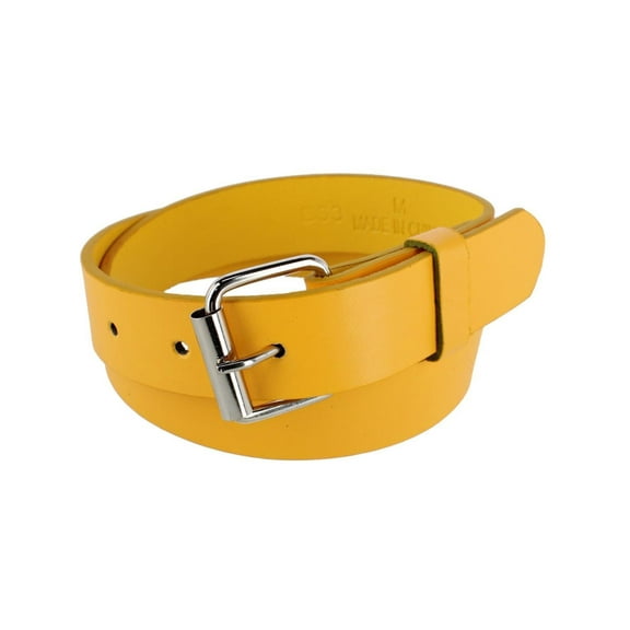 CTM Kids' Solid Bold Color Belt with Roller Buckle