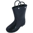 thumbnail image 1 of CTM Kids' Solid Color Waterproof Rainboots with Handles, 1 of 4