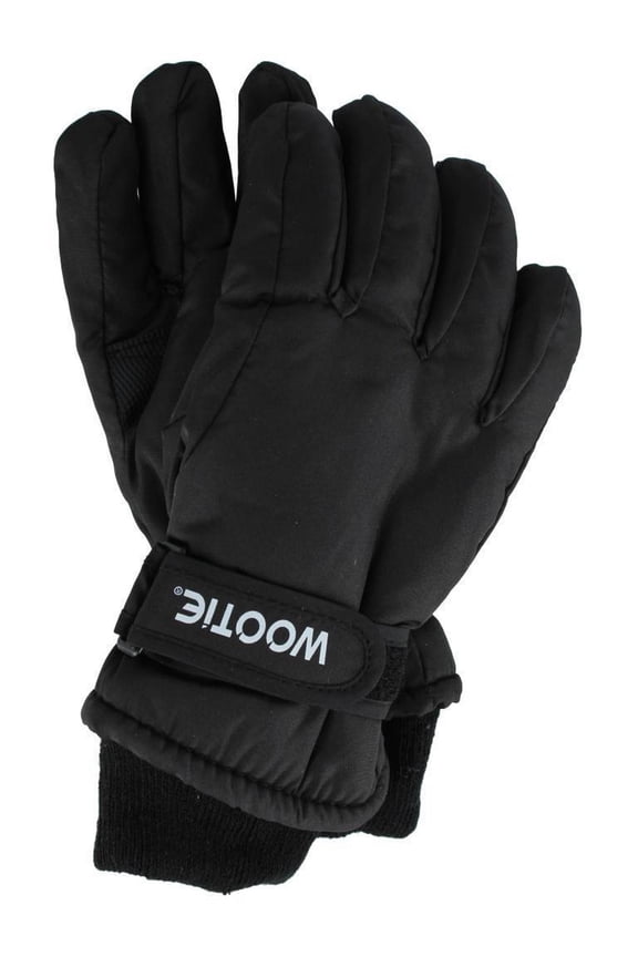 Kids' Solid Color Winter Ski Glove with Wrist Strap by Wootie