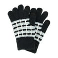 thumbnail image 1 of CTM  Knit Color Block Touchscreen Compatible Winter Gloves (Women), 1 of 4