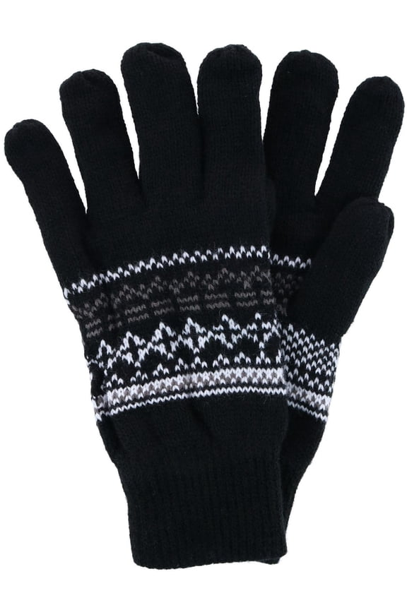 Knit Winter Pattern Glove (Men)