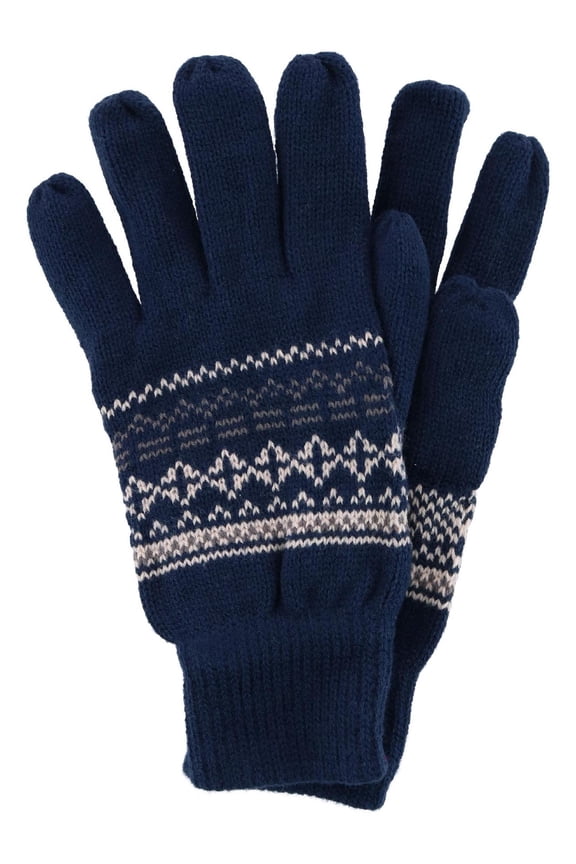 Knit Winter Pattern Glove (Men)