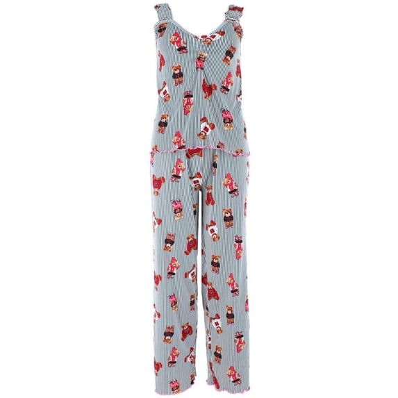 un-bearably cute Ladies Ruffle Tank Teddy Bear Pajama Set
