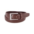 thumbnail image 1 of CTM Basic Dress Belt 1 1/8 Inch Leather Silver Buckle (Men), 1 of 3