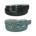 thumbnail image 1 of CTM  Leather 1 1/8 Inch Dress Belt (Pack of 2 Colors) (Women), 1 of 2