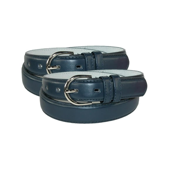 CTM  Leather 1 1/8 Inch Dress Belt (Pack of 2) (Women)