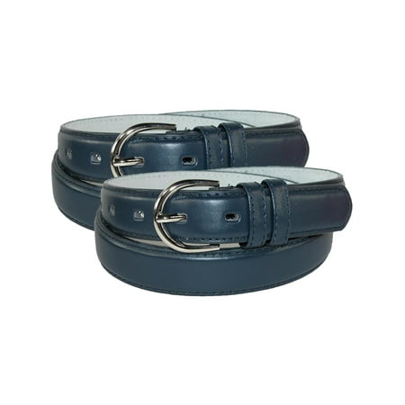 CTM  Leather 1 1/8 Inch Dress Belt (Pack of 2) (Women)