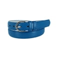 thumbnail image 1 of CTM  Leather Dress Belt 1 1/8 Inch Silver Buckle (Women), 1 of 5
