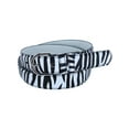 thumbnail image 1 of CTM  Leather 1 1/8 Inch Zebra Print Dress Belt (Women), 1 of 5